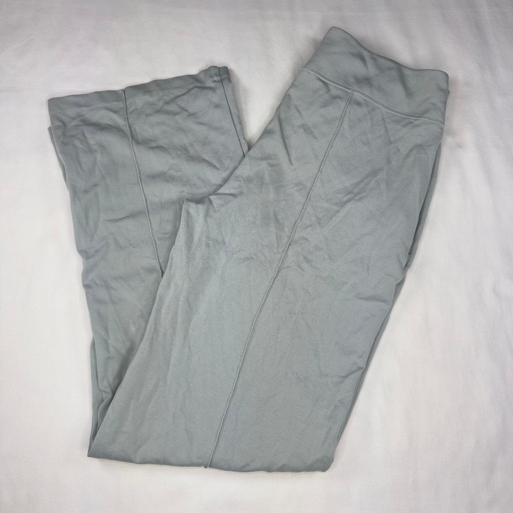 Athleta Wide Leg Pants Womens 10 Sea Green Stretchy Zip Pockets Athleisure‎